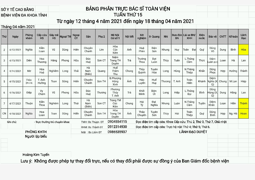 Tuần 15